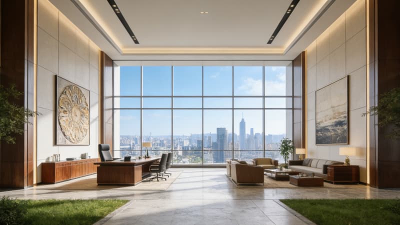 合肥3000平企業(yè)辦公室設(shè)計(jì)方案，現(xiàn)代簡(jiǎn)約高端辦公空間定制
